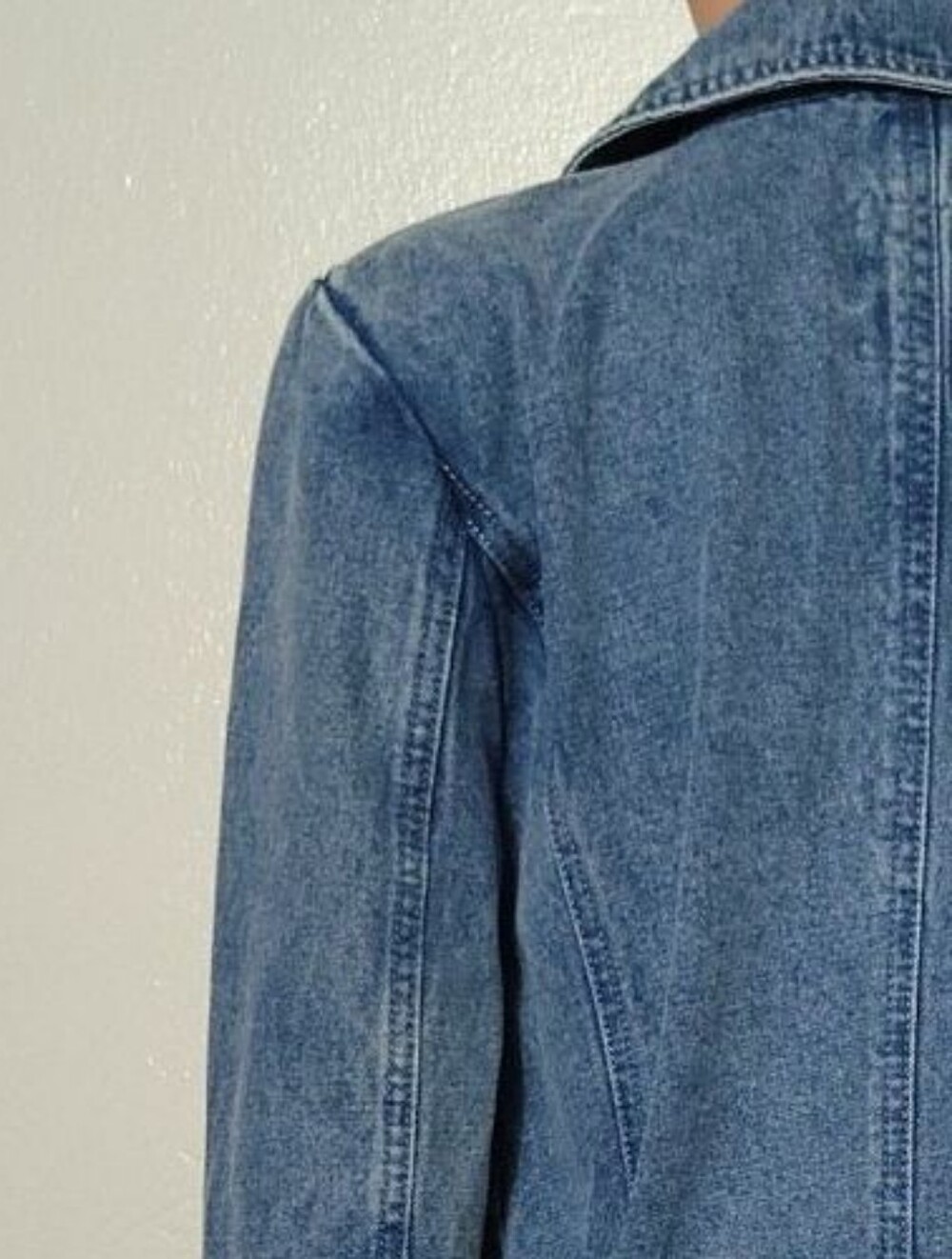 Anthropologie Avec Les Filles Denim Trench Coat Belted Double Breasted. Size M - Picture 12 of 16
